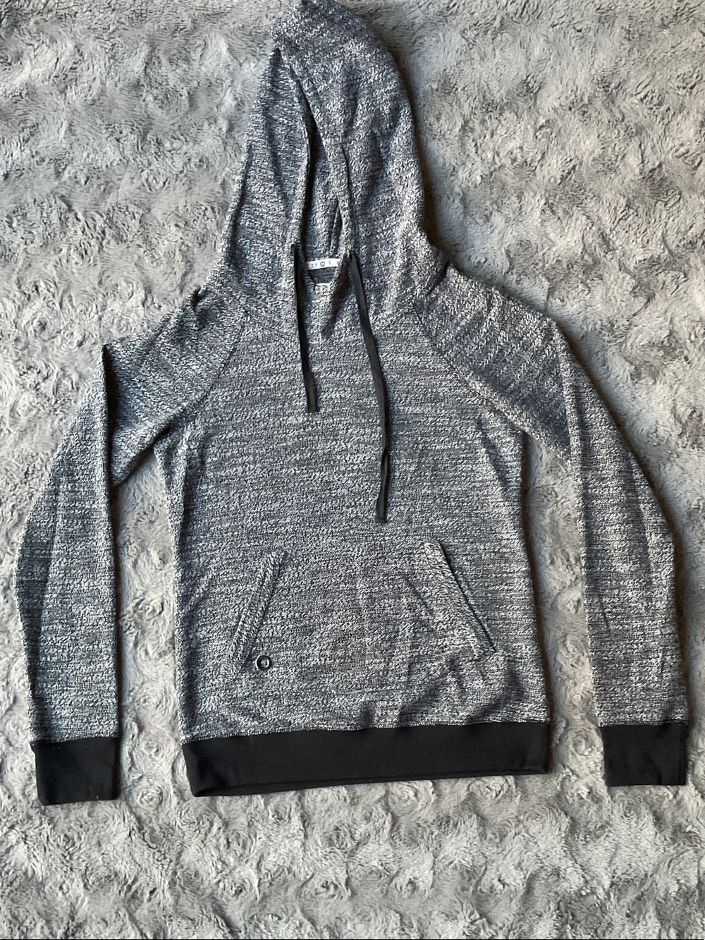 Gray Hooded Sweater Pullover - Casual Knit Hoodie